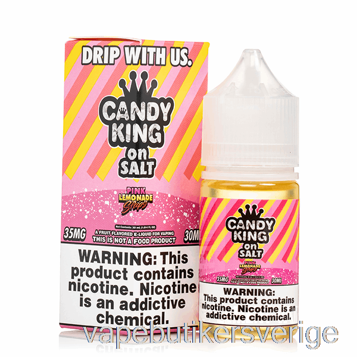 Vape Sverige Rosa Lemonad Strips - Candy King Salter - 30ml 50mg